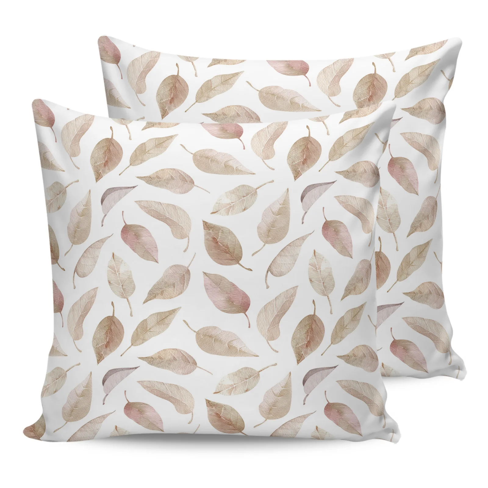 

Autumn Leaves Plant Brown Pillowcase for Living Room Bedroom Fashion Print Sofa Cushion Cover Home Office Decor