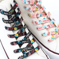 1pair colorful fruit shoelaces for sneakers fabric flat shoe laces fashion af1aj canvas shoelace elastic laces shoes strings