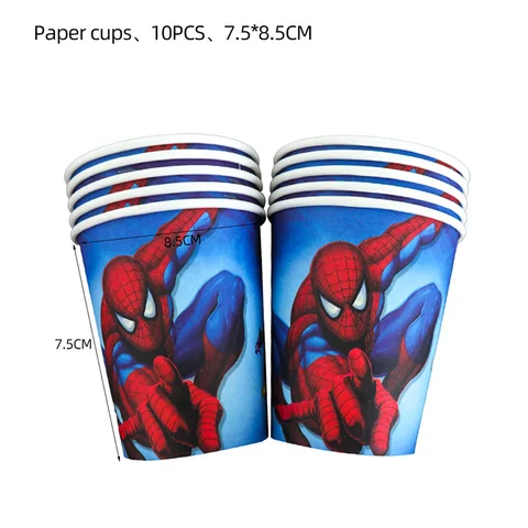Spiderman Birthday Party Dekorationen für Kinder Latex Aluminium Folienballons Spinnen Themenereignis Lieferungen Einweggeschirr Geschirr