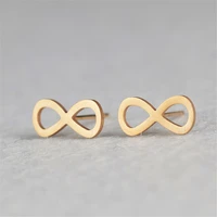 tulx stainless steel earrings minimalist infinity sign number eight 8 stud earrings for women girls kids jewelry wedding party