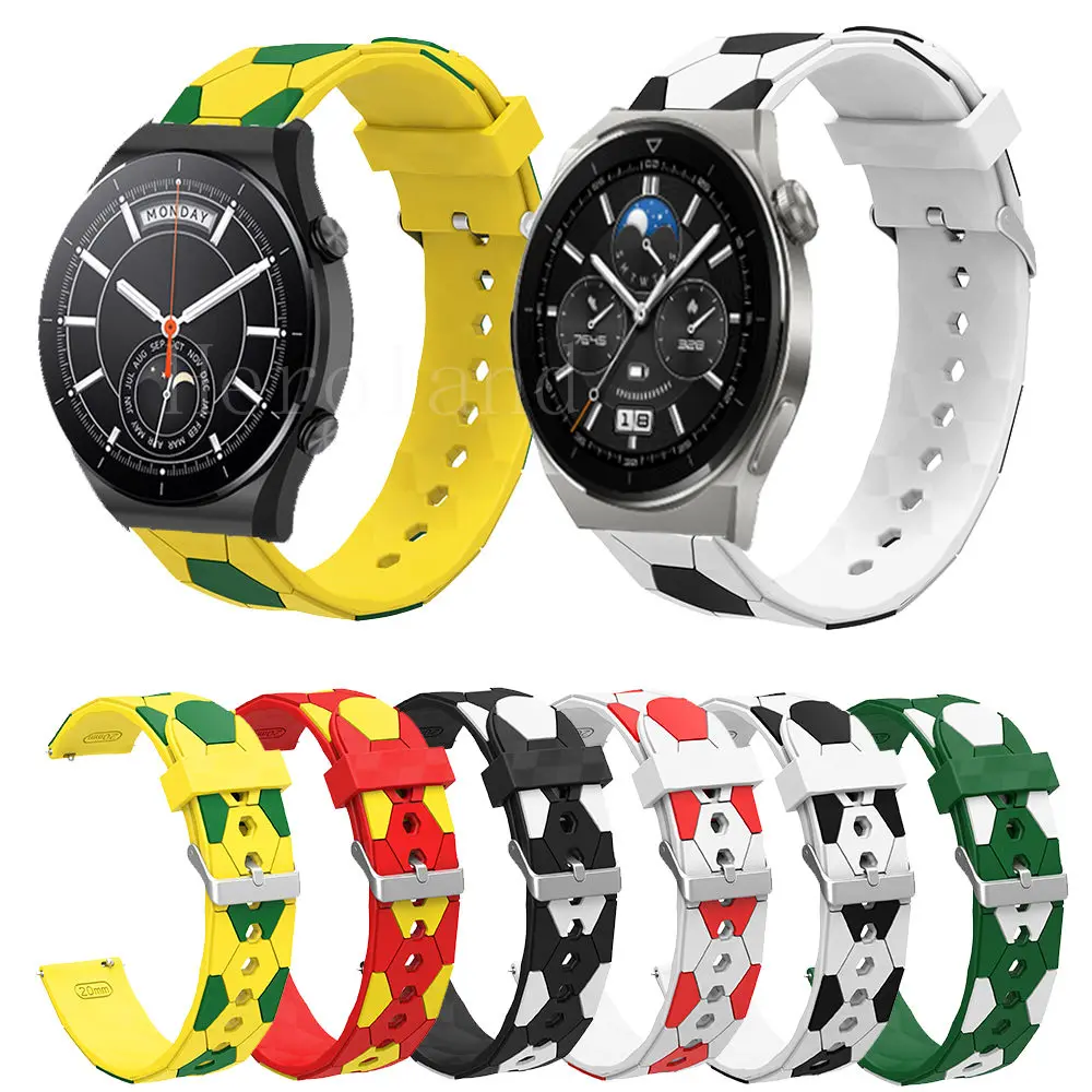

Силиконовый ремешок 20 мм 22 мм для часов Huawei Watch GT 3 Pro 46 мм 42 мм GT2 Honor Magic 2 ремешок для часов браслет прозрачный принт