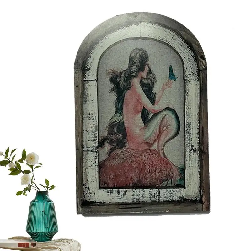 

Swimming Wall Art Bathroom Wood Plane Printing Wall Painting Hanging Wall Mural For Home Bedroom Living Room Swimming Pool Decor