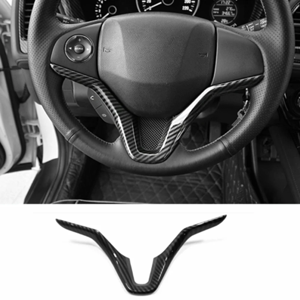 

Автомобильный Стайлинг, центральные чехлы на рулевое колесо, наклейки для Honda HR-V HRV 2016-2021, чехол на рулевое колесо, отделка, аксессуары для ин...