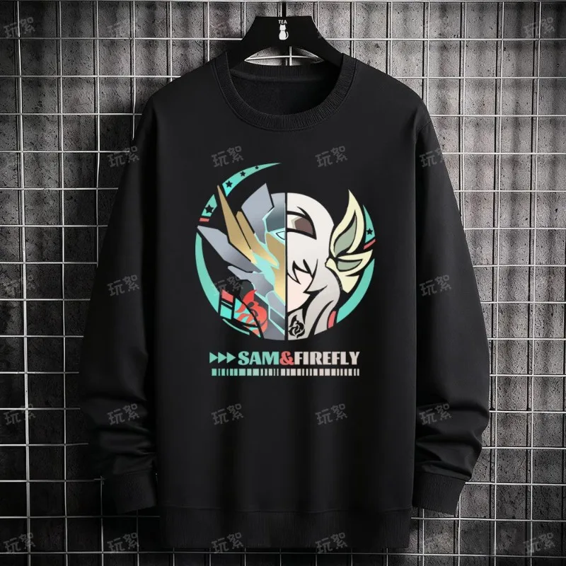 Фото Игра 2025 Honkai: Star Rail Anime Cos Castorice Evernight 7 марта Firefly и т. д. Простая модная толстовка унисекс с круглым вырезом №4