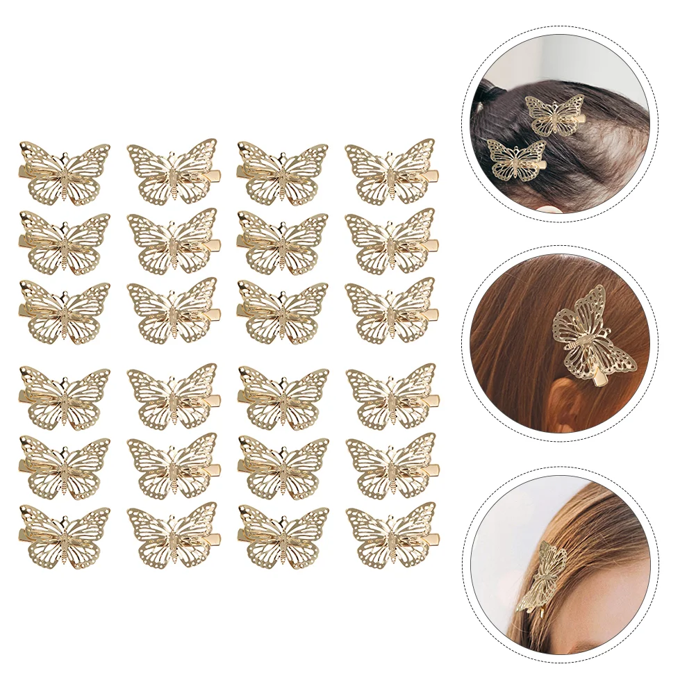 

Заколки для волос с бабочками, аксессуары для моделирования, головной убор, коготь, Золотой Модный аксессуар для детей