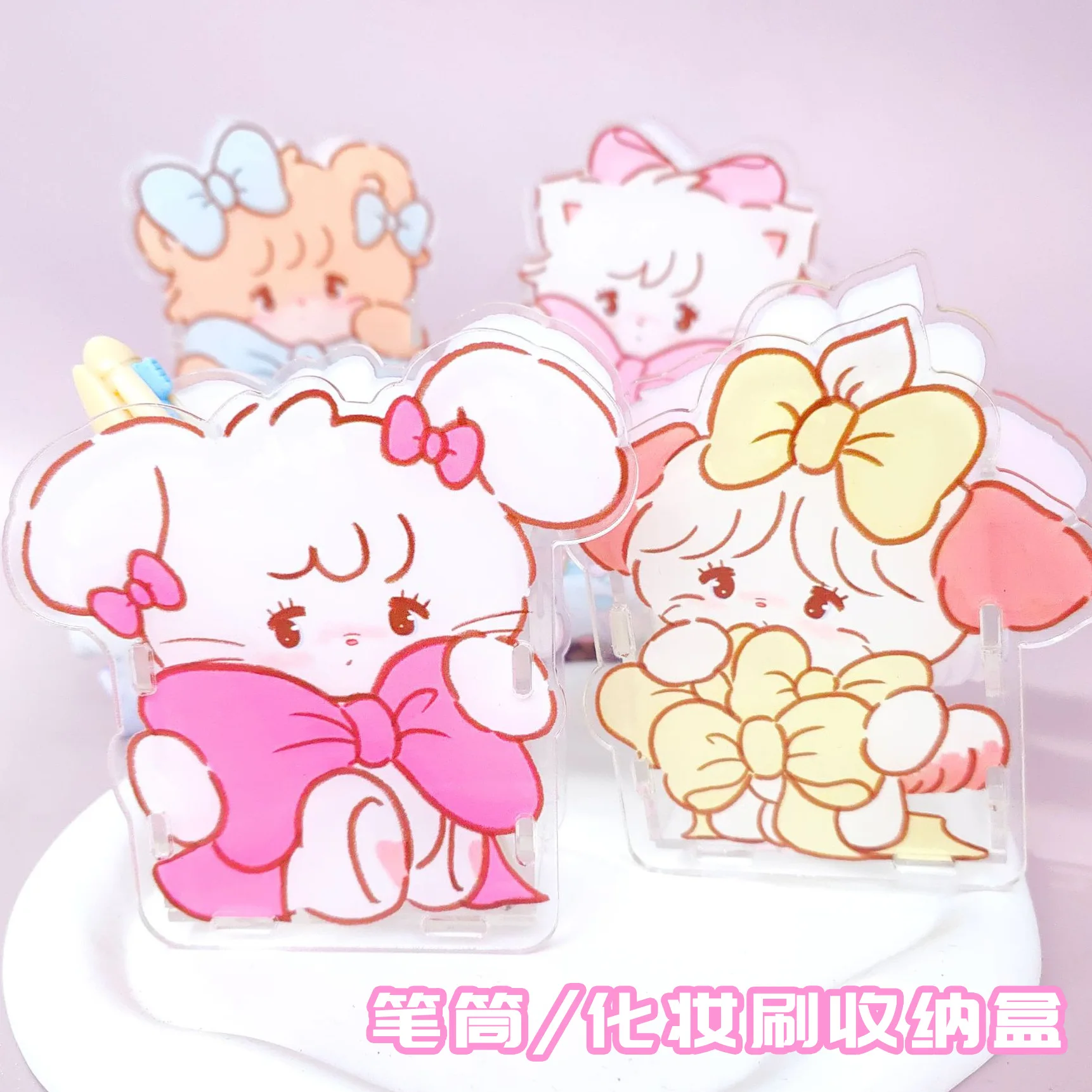 Милая кавайная ручка с мультяшным рисунком для студентов Настольный держатель