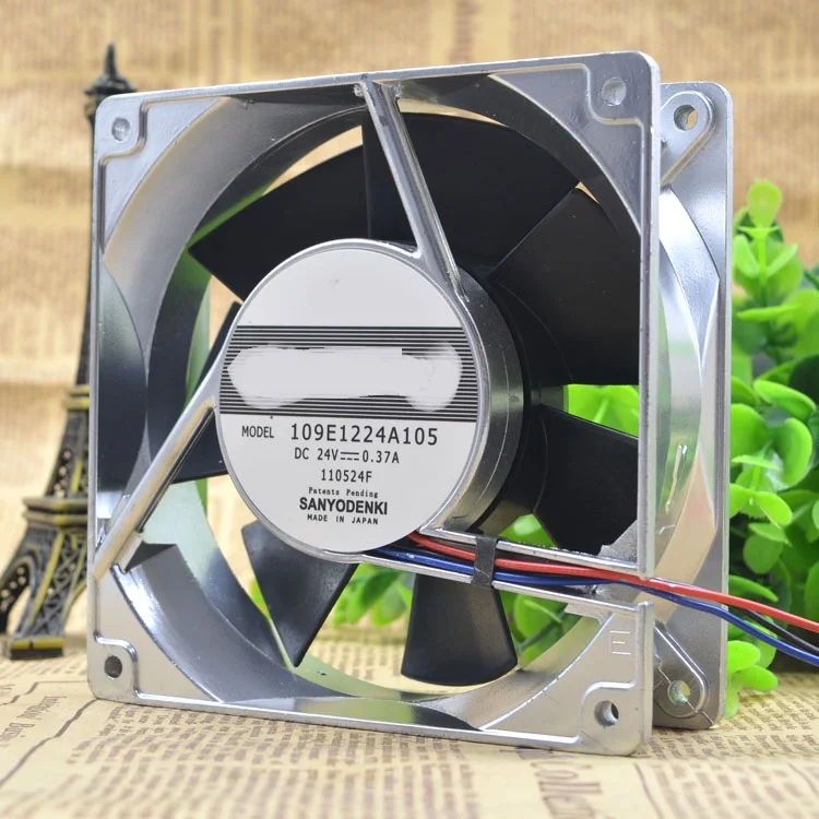 

Brand new original 109E1224A105 24V 0.37A 12cm 12038 aluminum frame metal 3-wire fan