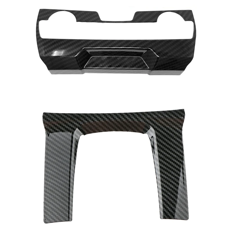 

1 Pcs Carbon Fiberinner Style Gear Shift Frame Cover Trim & 1 Pcs Center Console Panel Trim