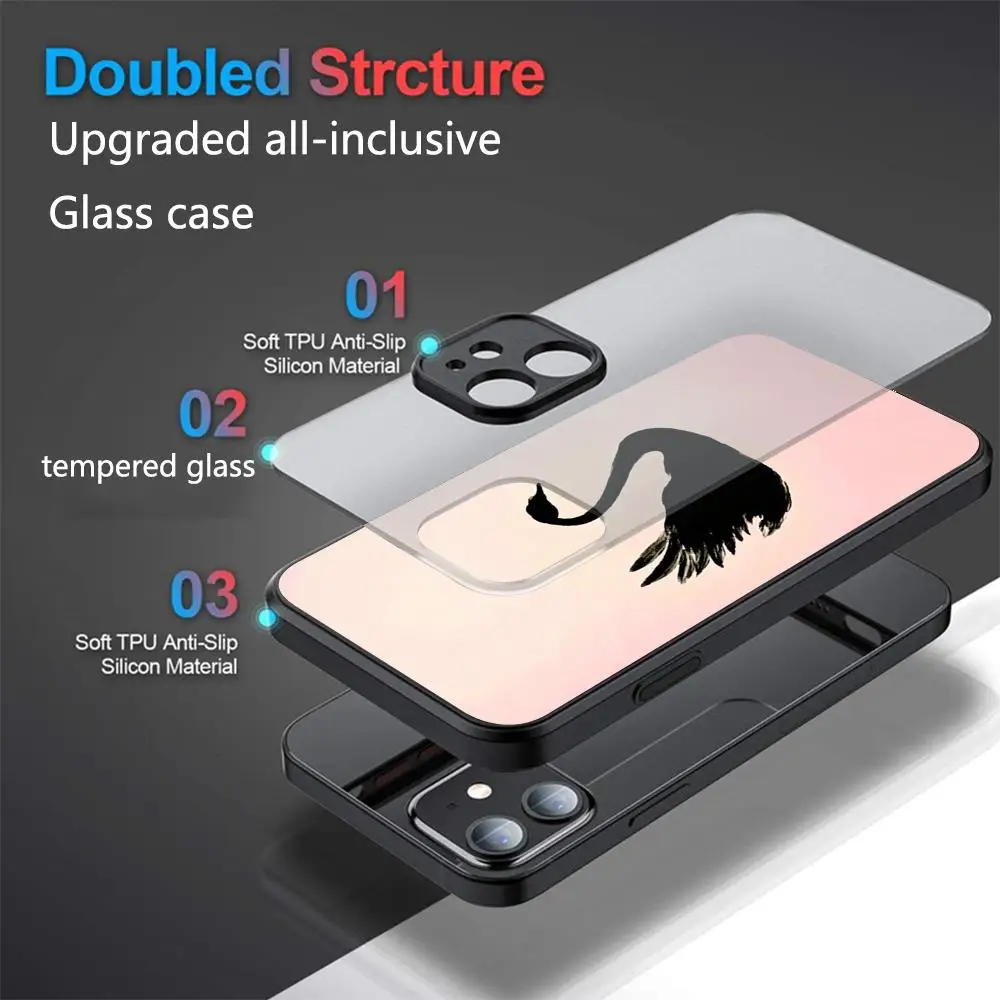 Чехол для телефона Wildflower 3D Black Swan для iPhone 12 13 14 15 16 17 Pro Max Plus, модный, с дизайном «Лебединое озеро», с мягкими краями, HYBXAXC (art.: 3920db3cdc425) - 3920db3cdc425