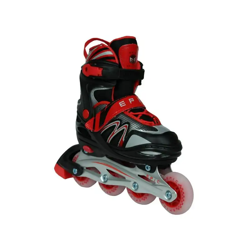 

Epic Adjustable Inline Roller Skates w/LED Light Up Wheels