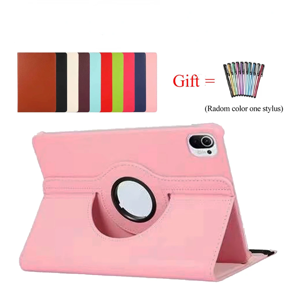 

for Xiaomi Mi Pad 5 11 Inch(2021) Case Stand Cover 360 Rotating Mi Pad 5pro PU Leather Flip Tablet Case +Stylus pen
