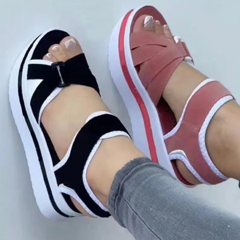 

Сандалии женские ортопедические, легкие Босоножки на каблуке, дышащие, мягкая обувь без застежек, модные