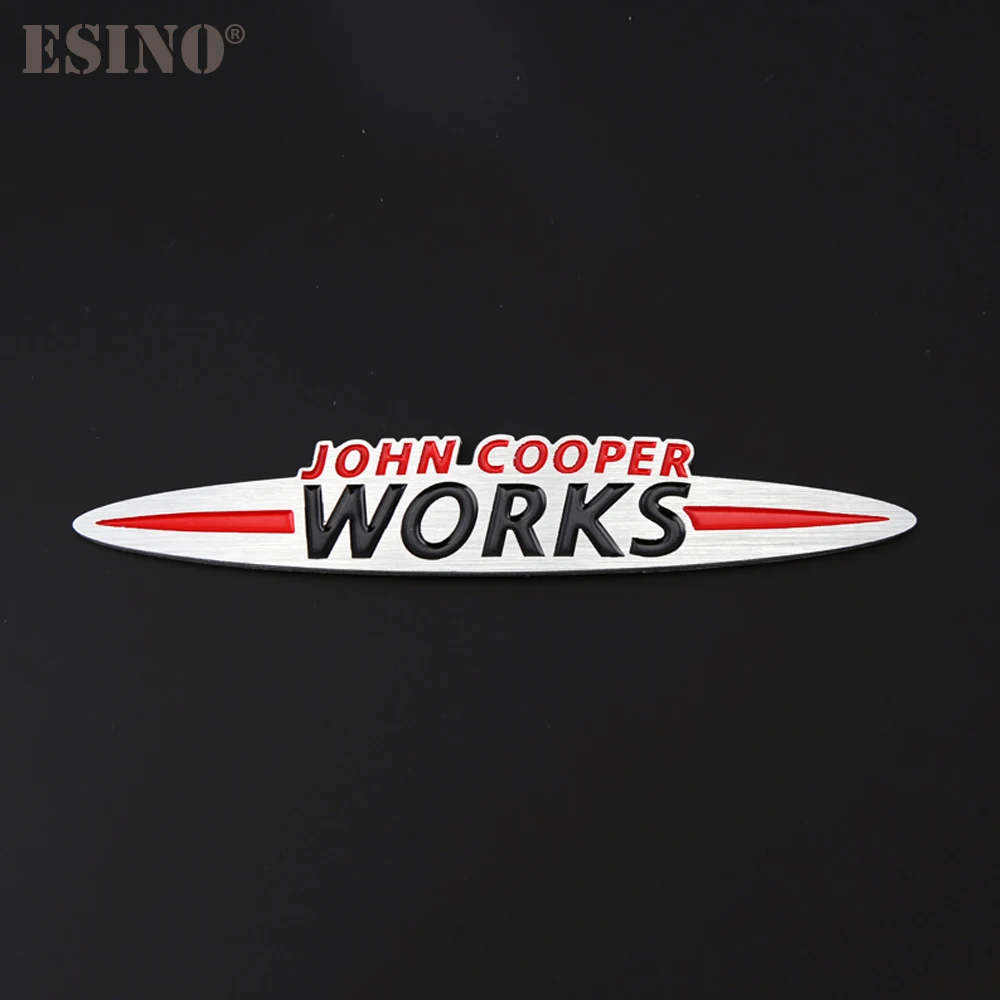 

3D эмблема автомобиля из алюминиевого сплава для Mini JCW John Cooper Works, эмблема, автомобильные аксессуары, клейкий логотип автомобиля, значок для стайлинга автомобиля