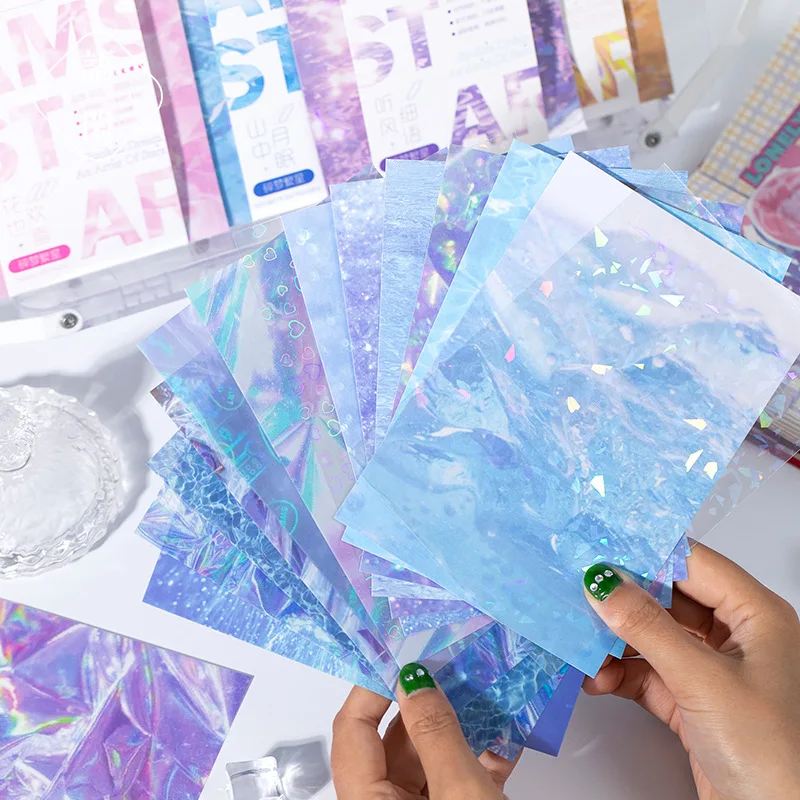 14 Шт. Декоративная Бумага С Лазерной Звездой Сделай Сам Скрапбукинг