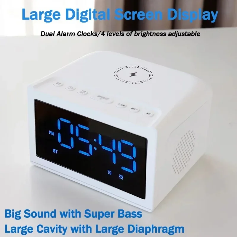 Звуковая коробка Bluetooth-динамик Высококачественный беспроводной будильник
