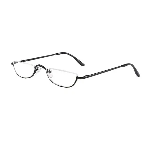 Очки для чтения Semilune, металлические Полуободковые очки с пружинным шарниром, с диоптриями + 1,00 ~ + 4,0