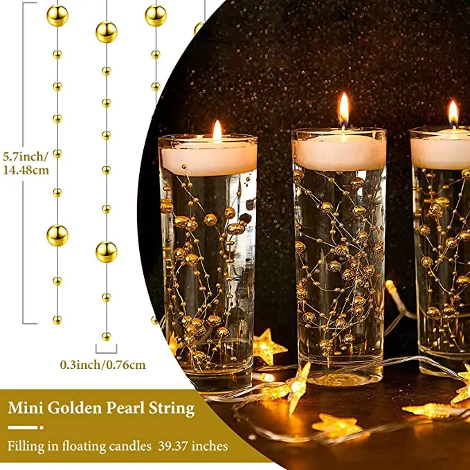 

24 Pieces Artificial Pearl String Party Beads Chain Garland Decor DIY