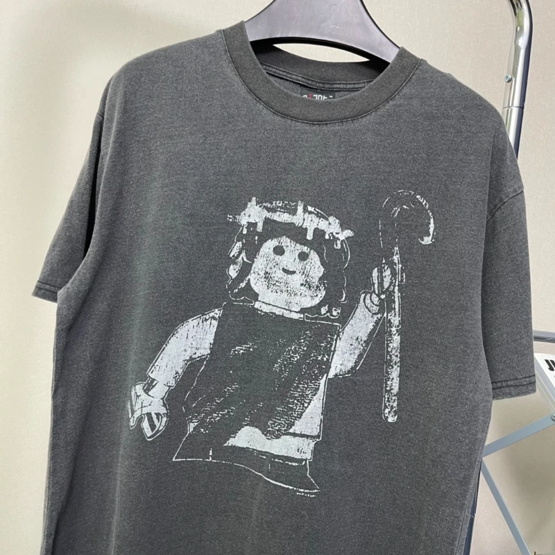 

Saint Michael T Shirts Graphic T Shirts Cotton Short Sleeve Puppet Figure Printed T-shirt Hight Quality Men Clothing