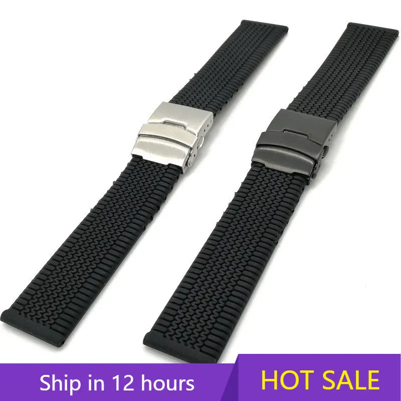 

Универсальный Двухцветный силиконовый ремешок 20 мм 22 мм, подходит для большинства плоских интерфейсных часов, быстросъемный водонепроница...