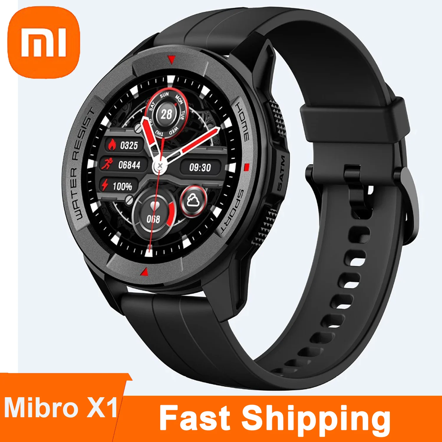 

Смарт-часы Xiaomi Mibro X1 водонепроницаемые (5 атм) с пульсометром и оксиметром