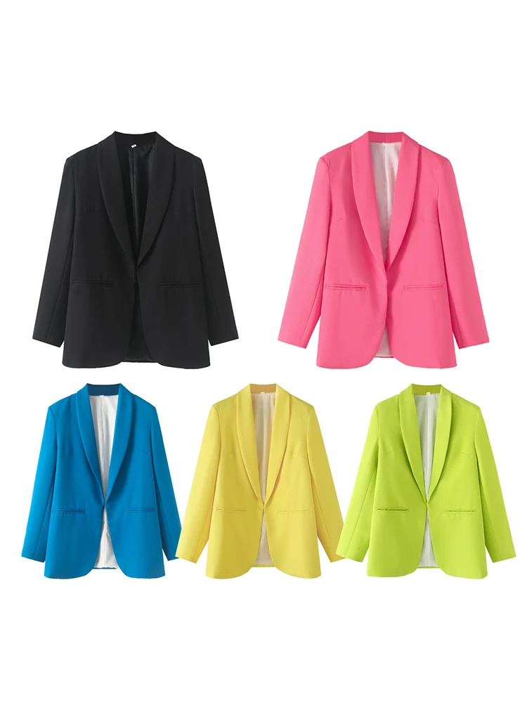 Kar &amp Otza Женский Осенне-зимний Однотонный Дизайнерский Пиджак Свободного Покроя