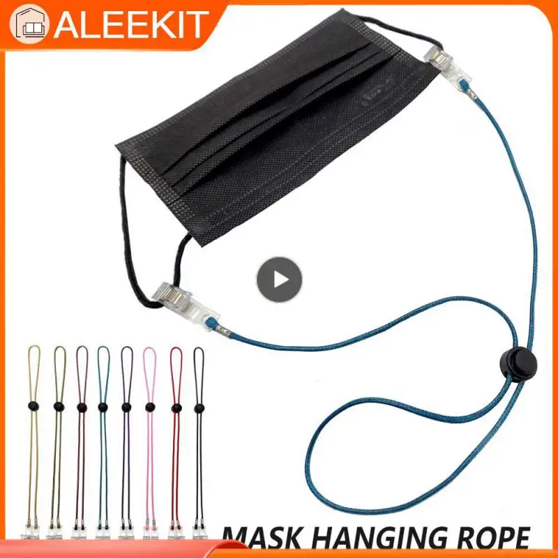 

Adjustable Face Mask Lanyard Hanging Rope Necklace Mask Glasses Holder Chain Mask Hangup Rope Two Hooks Clips Cocina Tools