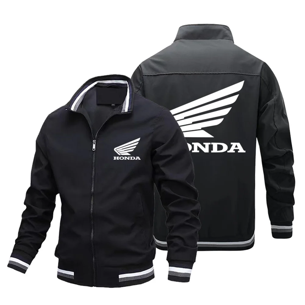

2022 Autumnwinter Men's Jacket Honda wing printed jacket trench coat Fashion motorcycle jacket men's clothing jacket
