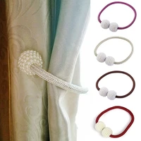 magnet curtain buckle curtain strap creative plastic pearl ball magnetic curtain tie backs curtain accessories holder home deco