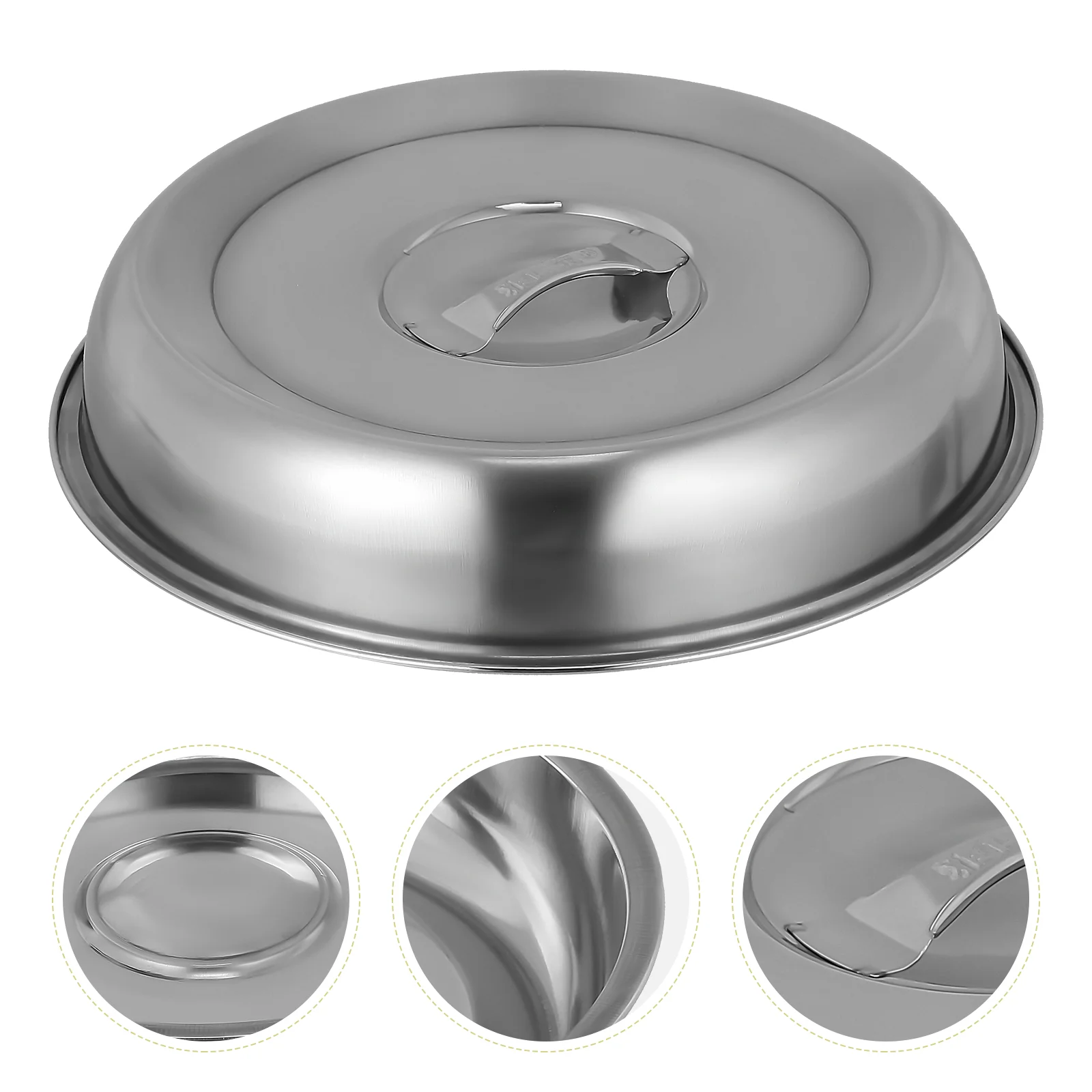 

Cover Dome Basting Stainless Griddle Steel Melting Steak Cheese Lid Metal Steam Grill Round Burger Steaming Dish Plate Pot Cake