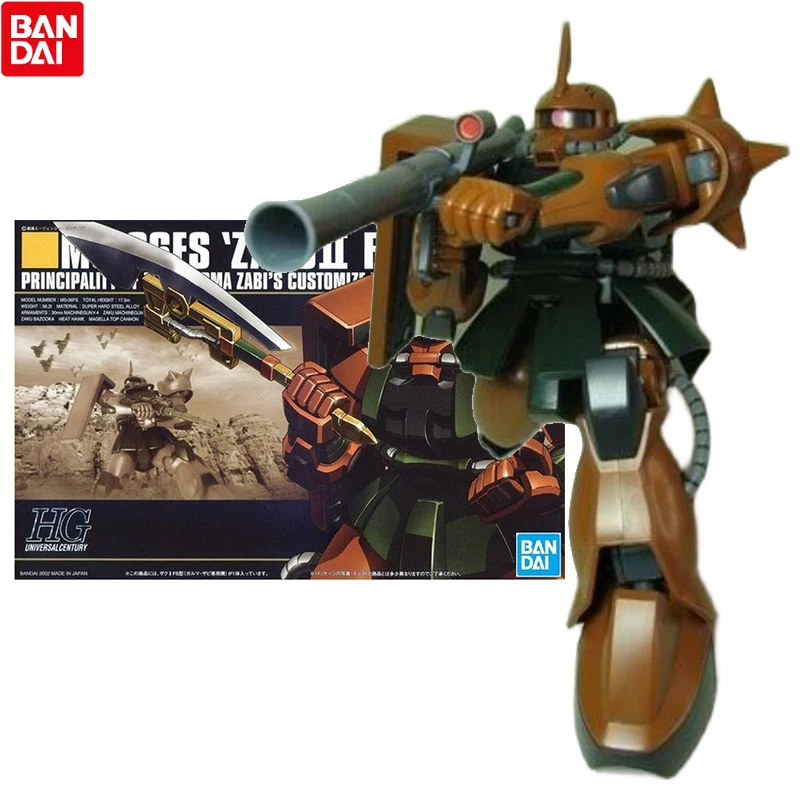 

Bandai Genuine Gundam Model Kit Anime Figure HGUC 1/144 MS-06FS Zaku Collection Gunpla Anime Action Figure Toys for Children
