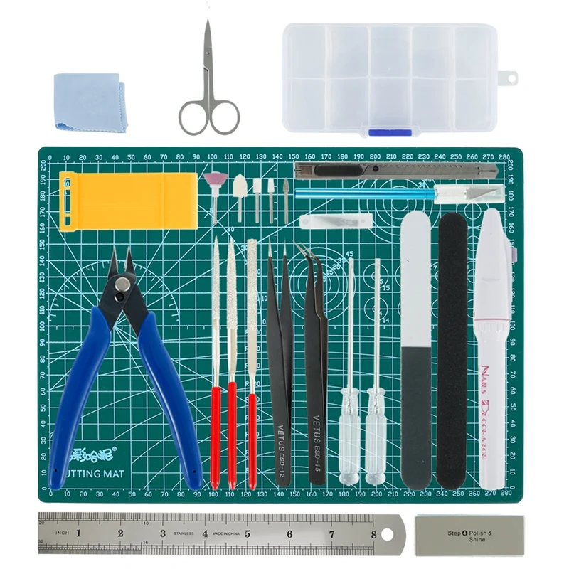 

26Pcs Model Building Tools Combo for Gundam Tools Hobby Model DIY Accessories Grinding Cutting Polishing Tools Set