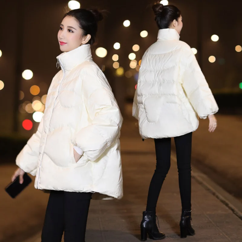 Winter 2023 New Style Down Jacket Fashion All Match Loose Jacket Korean Fashion White Duck Down Jackets Parkas Cotton Coats over