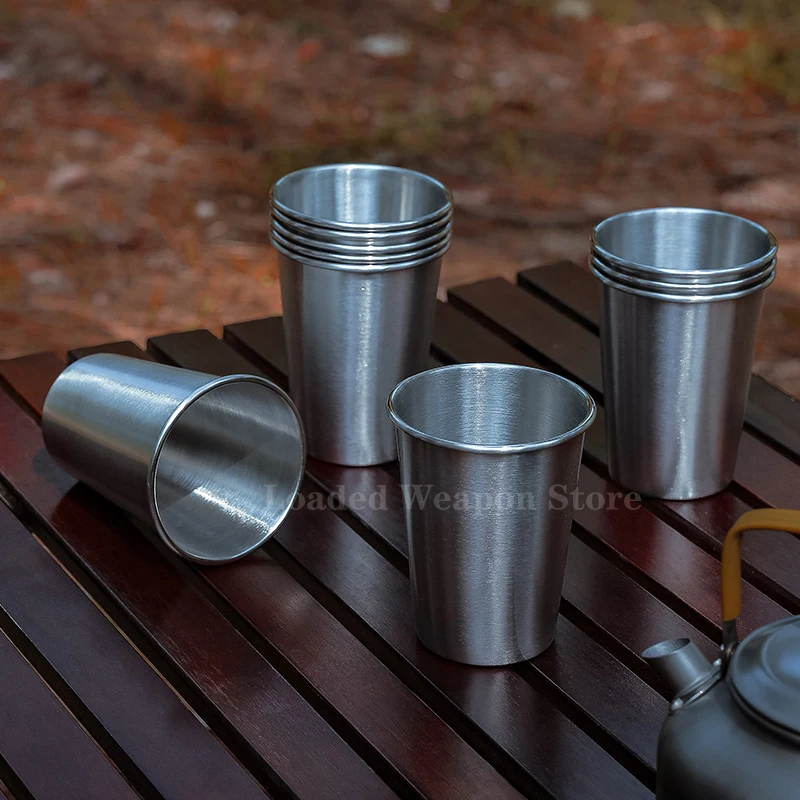 

Outdoor Camping Coffee Cup Home Restaurant 304 Stainless Steel Water Cup Picnic Heat Insulation Scald Proof Tea Beer Cup
