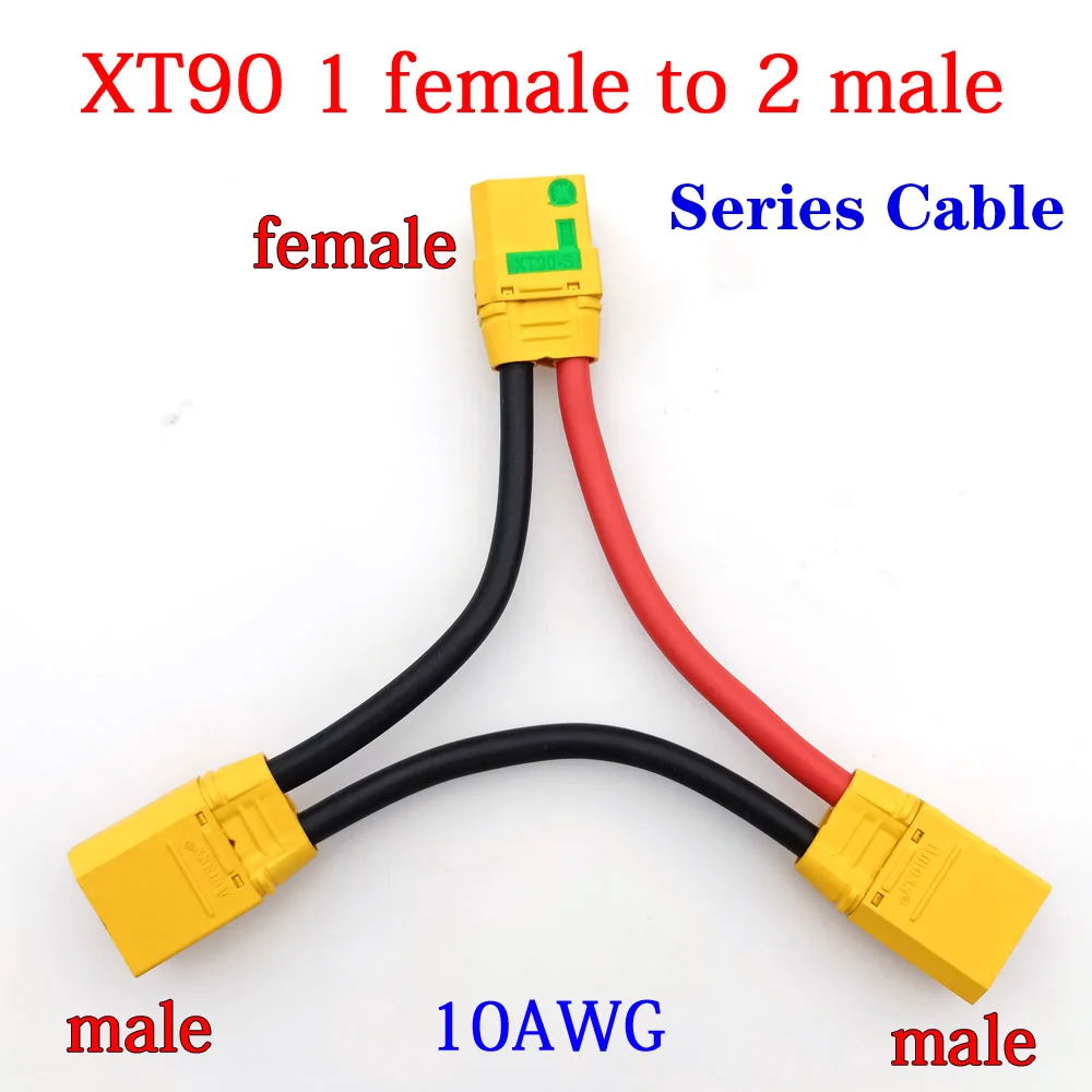 

XT30 XT60 XT90 TRX T разъем «папа-мама» 12AWG 10AWG адаптер аккумулятора серии Y-образный соединительный кабель для радиоуправляемого вертолета