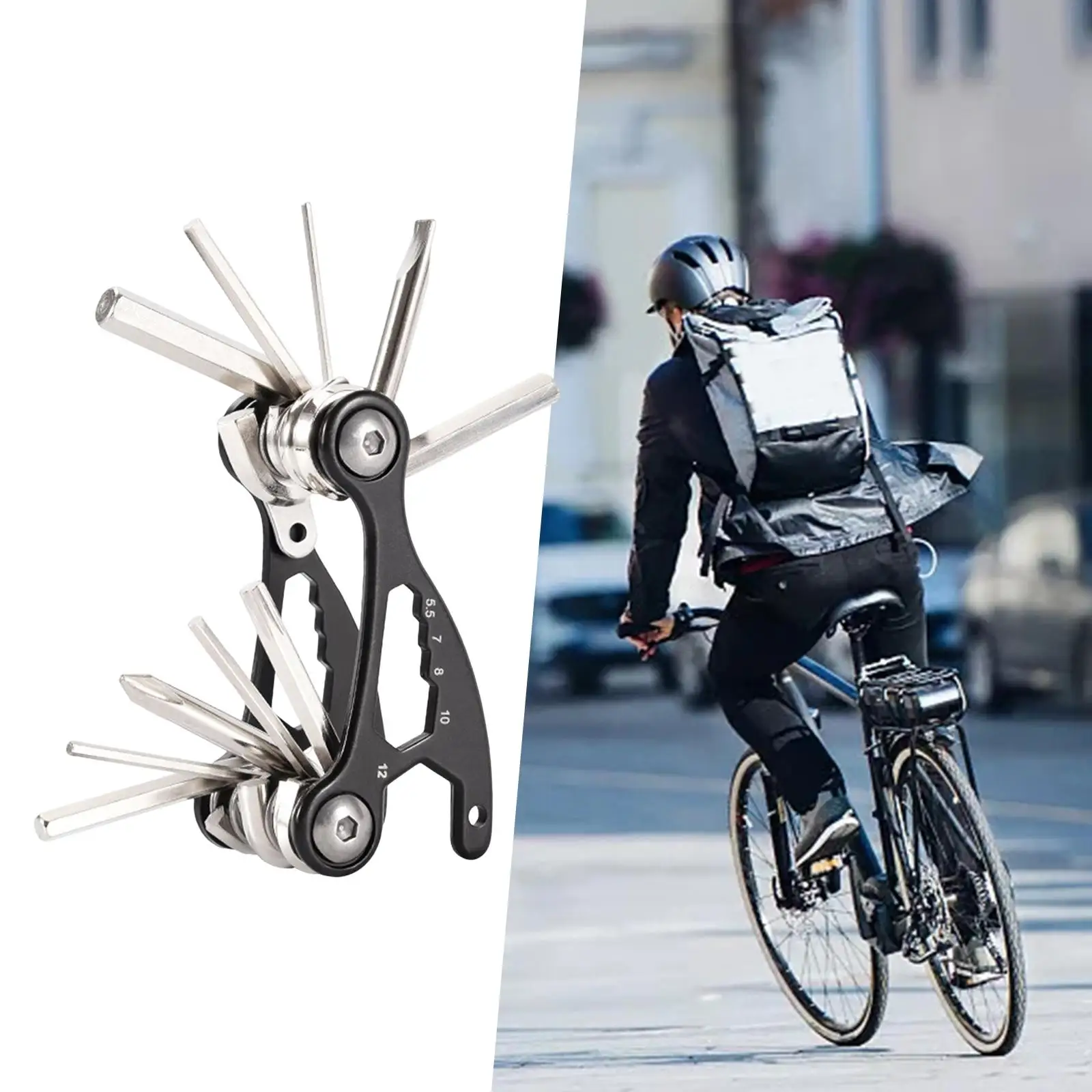 

Multifunctional Mini Repair Pocket Folding Tool Lightweight for Riding Bike