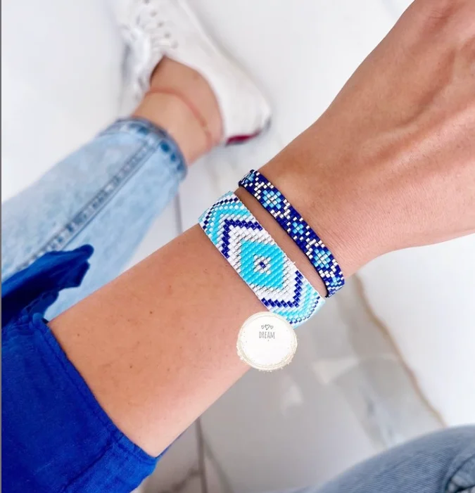 

Handmade woven evil eye Bracelet set For Women Gift Mexican Fashion Pulseras Jewellery