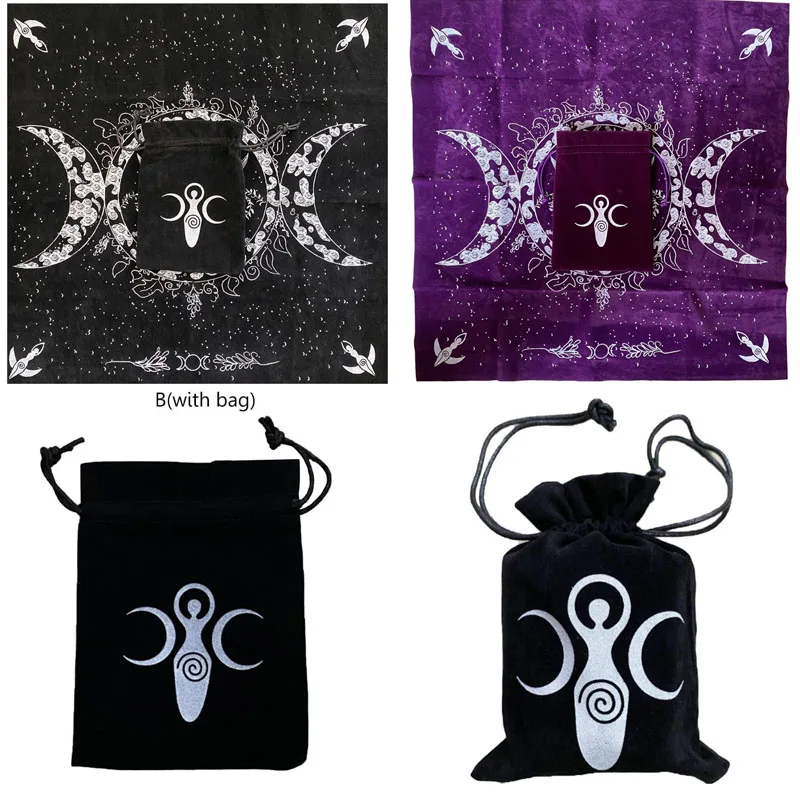 Салфетка для алтаря трехступенчатая богиня фазы Луны астрология карта таротиков