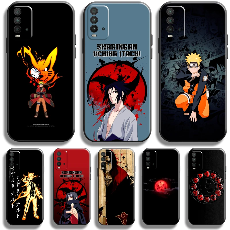 

Anime Naruto Uchiha Sasuke For Xiaomi Redmi 9T Phone Case Redmi 9T Black Silicone Cover Liquid Silicon Carcasa Funda Coque