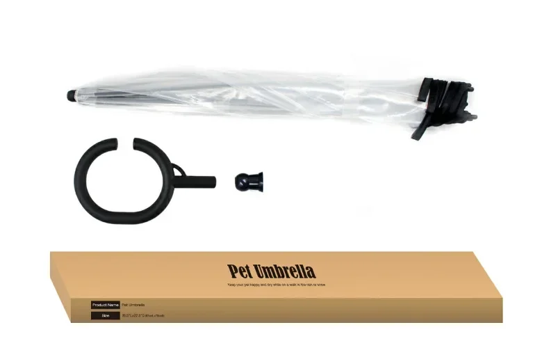 Креативный прозрачный зонт для домашних животных C-образной формы собак удобные