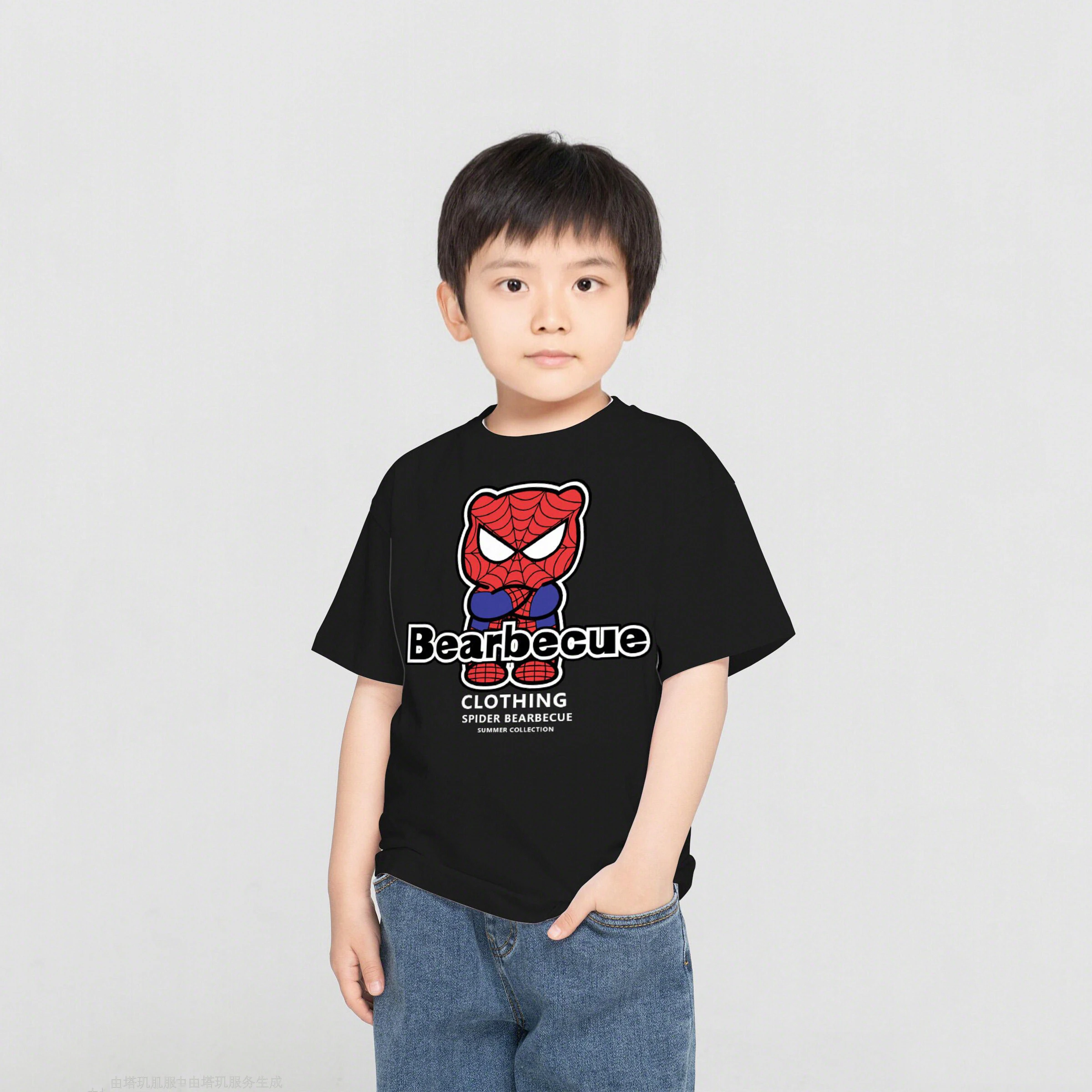 

Summer Light And Breathable Cotton Top Children's Parent-Child Short-Sleeved T-Shirt