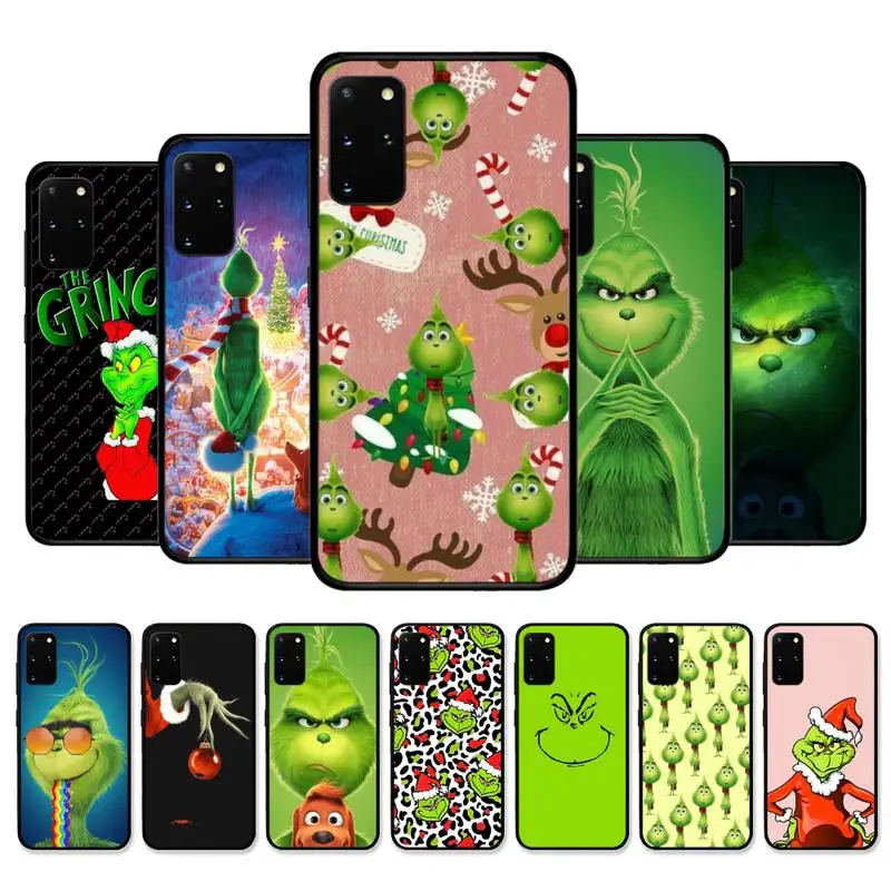 

Christmas green monster Phone Case for Samsung S21 S10 Lite S20 Ultra S9 S8 Plus S7 S6 edge S5 cover