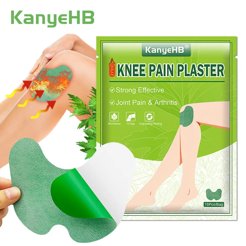 

15Pcs=1Bag Wormwood Knee Pain Relief Patches Chinese Herbal Medical Plaster For Pain In Joints Treatment Relief Patch W008