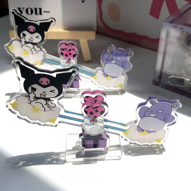 Sanrio Аниме Фигурка кавайная кукла Kuromi Seesaw мультфильм декоративное украшение