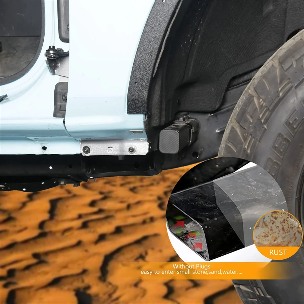 Противоударные Заглушки для передней оси резиновая крышка защиты Ford Bronco 2021 2022
