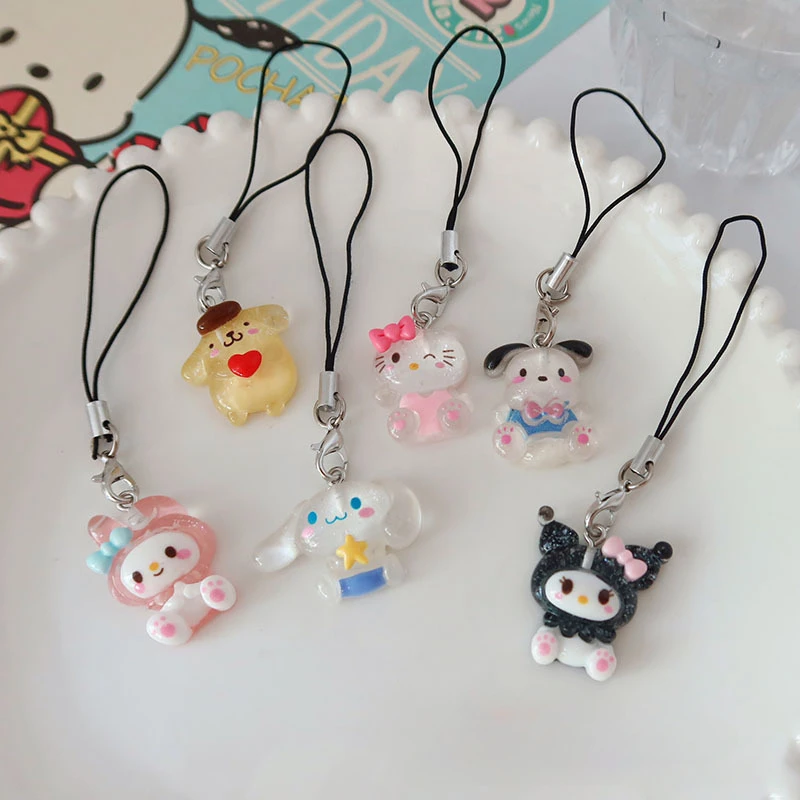 Подвеска для телефона Kuromi Cinnamoroll 6 шт