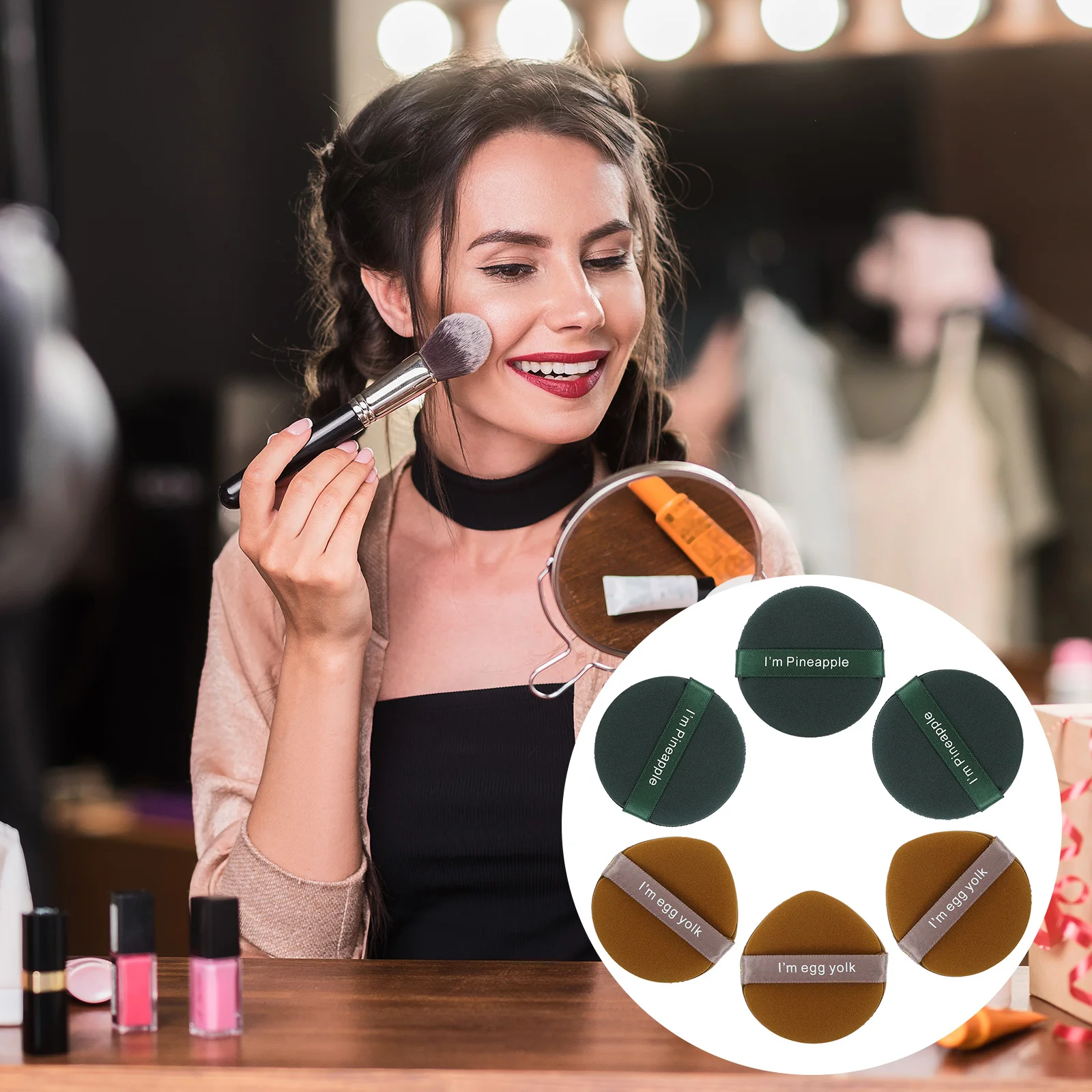 

Makeup Puff Sponge Powdersponges Facial Face Blendinground Foundationmake Puffs Wet Maquillaje Dry Use Para Esponjas Women