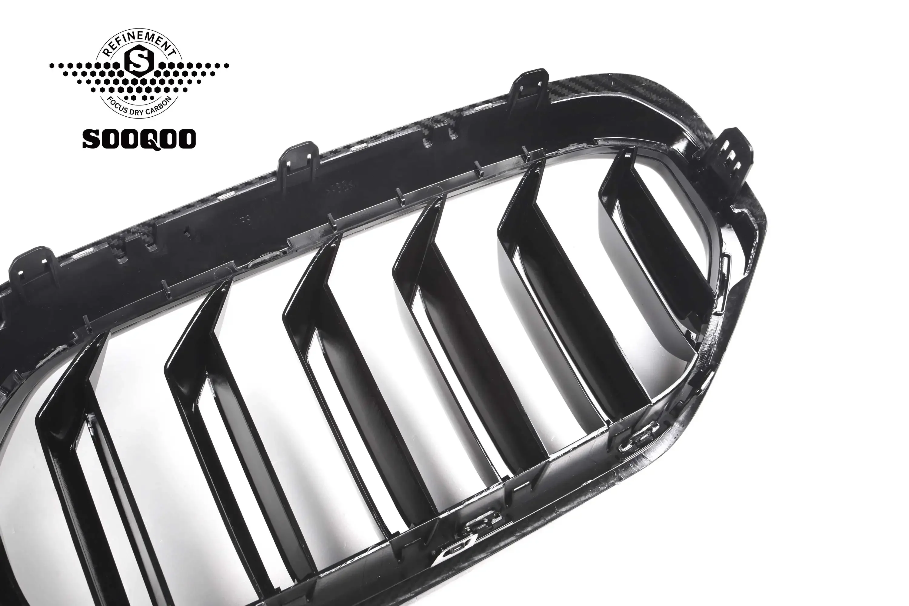 Передняя решетка SOOQOO G30 lci для BMW серии 5 бампера сухая карбоновая двойная почка