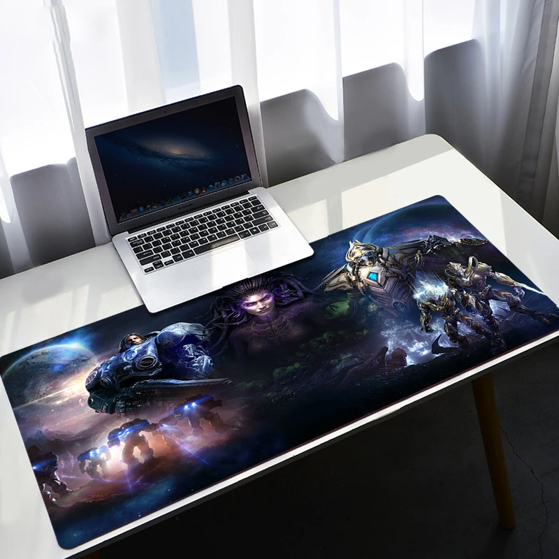 

Игровой коврик Starcraft, коврик для мыши, большая клавиатура для геймеров, игровой Настольный коврик для мыши, Нескользящие коврики, удлиненный резиновый коврик для настольного компьютера