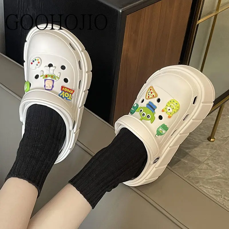 

Женские нескользящие сандалии с перфорацией, на платформе, 6,5 см