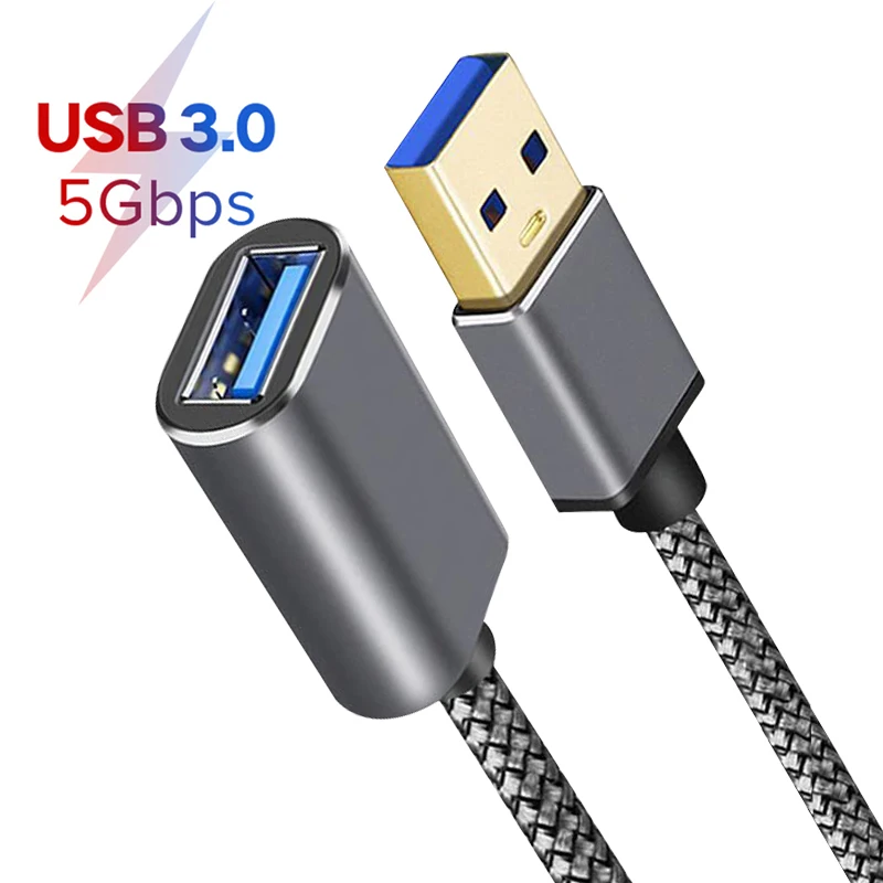 Cable de extensión USB macho a hembra para transmisión de datos de...